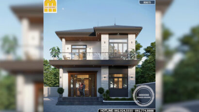 Mẫu Nhà 2 Tầng Mái Nhật - MH46993