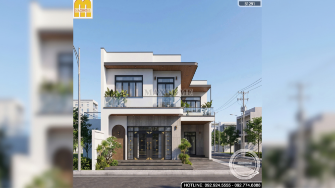 Nhà phố 2 tầng chữ L hiện dại 4 phòng ngủ | MH47140