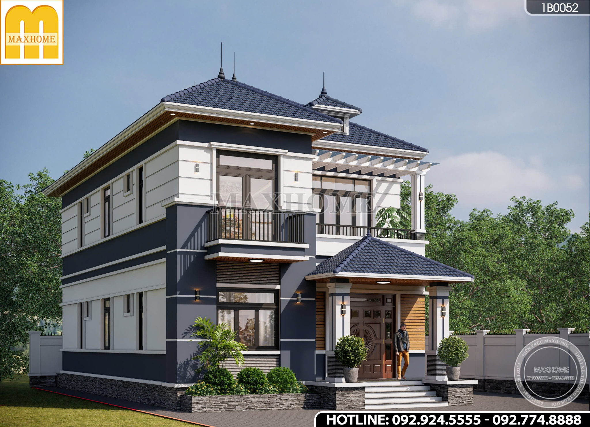 Mẫu nhà 2 tầng mái Nhật được lựa chọn năm 2027  | MH01686