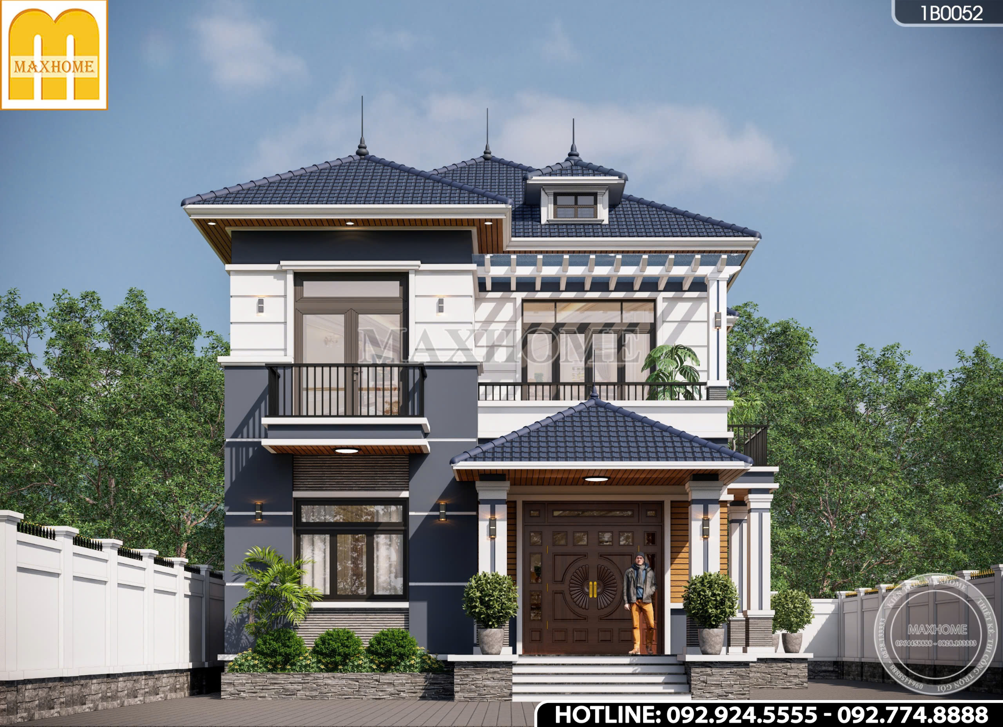 Mẫu nhà 2 tầng mái Nhật được lựa chọn năm 2027  | MH01686