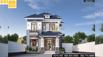 Bản thiết kế 2 tầng mái Nhật hiện đại, nổi bật tại Thanh Hóa | MH47118