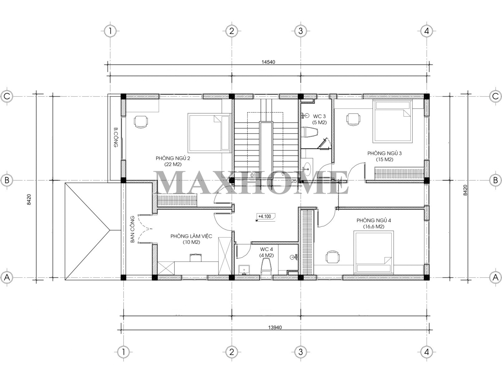 HOT ! Thiết kế 2 tầng mái Nhật được ưa chuộng 2026 | MH47136