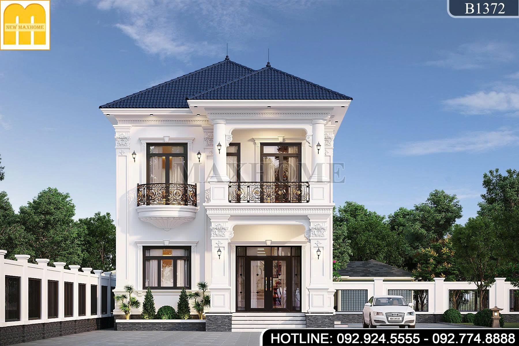 Mẫu 2 tầng mái Nhật tân cổ 4 phòng ngủ thu hút mọi ánh nhìn