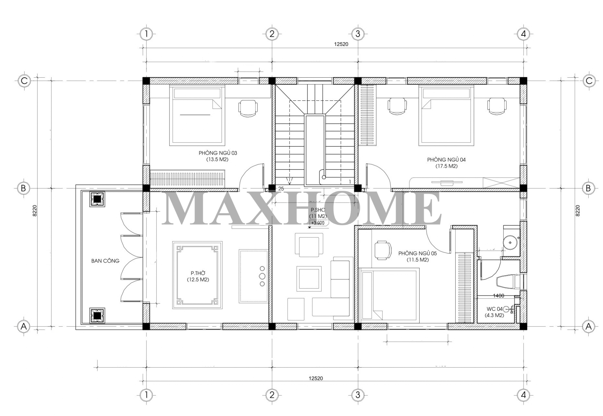 Mẫu Nhà 2 Tầng Mái Nhật Tân Cổ Điển Đơn Giản Mà Tinh Tế | MH47217