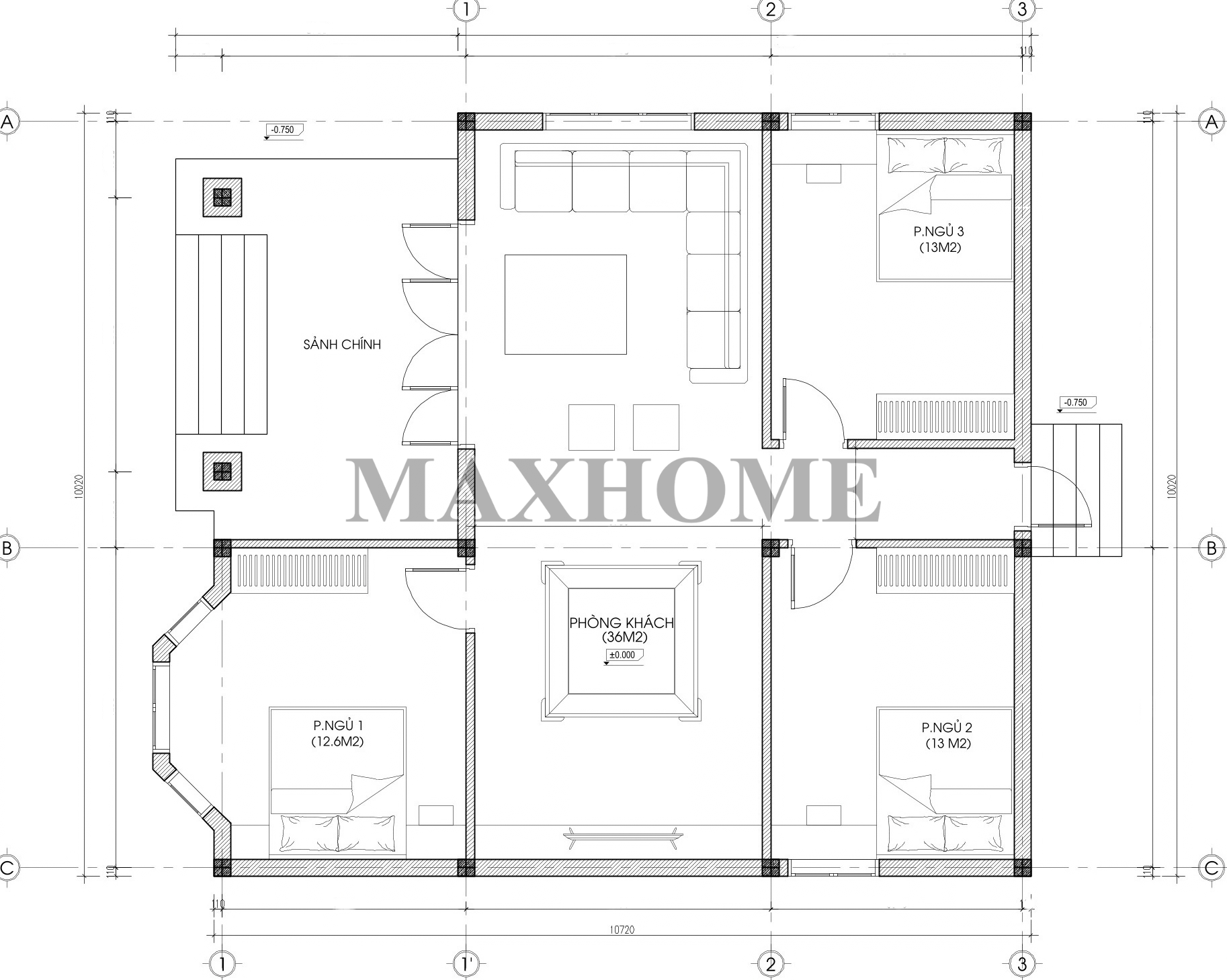 Mẫu nhà cấp 4 Tân cổ điển Sang trọng, Ấn tượng