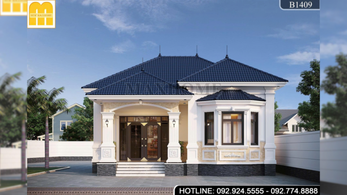 Mẫu nhà cấp 4 Tân cổ điển Sang trọng, Ấn tượng
