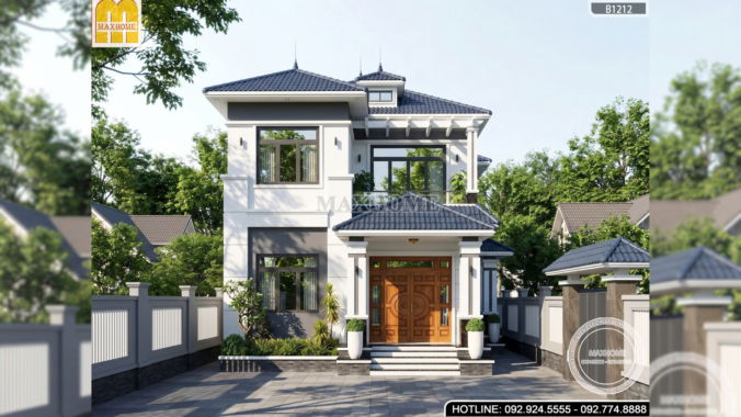 Mẫu nhà vườn mái Nhật 2 tầng đẳng cấp và tinh tế | MH47083