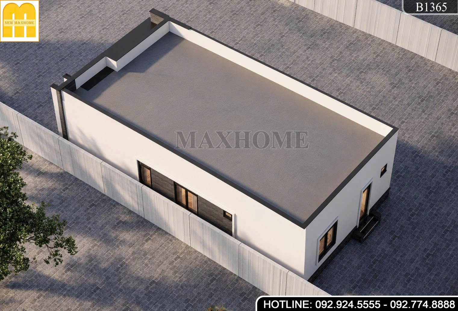 Mẫu thiết kế nhà cấp 4 mái Bằng hiện đại, chi phí Siêu Rẻ