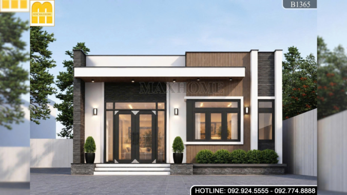 Mẫu thiết kế nhà cấp 4 mái Bằng hiện đại, chi phí Siêu Rẻ