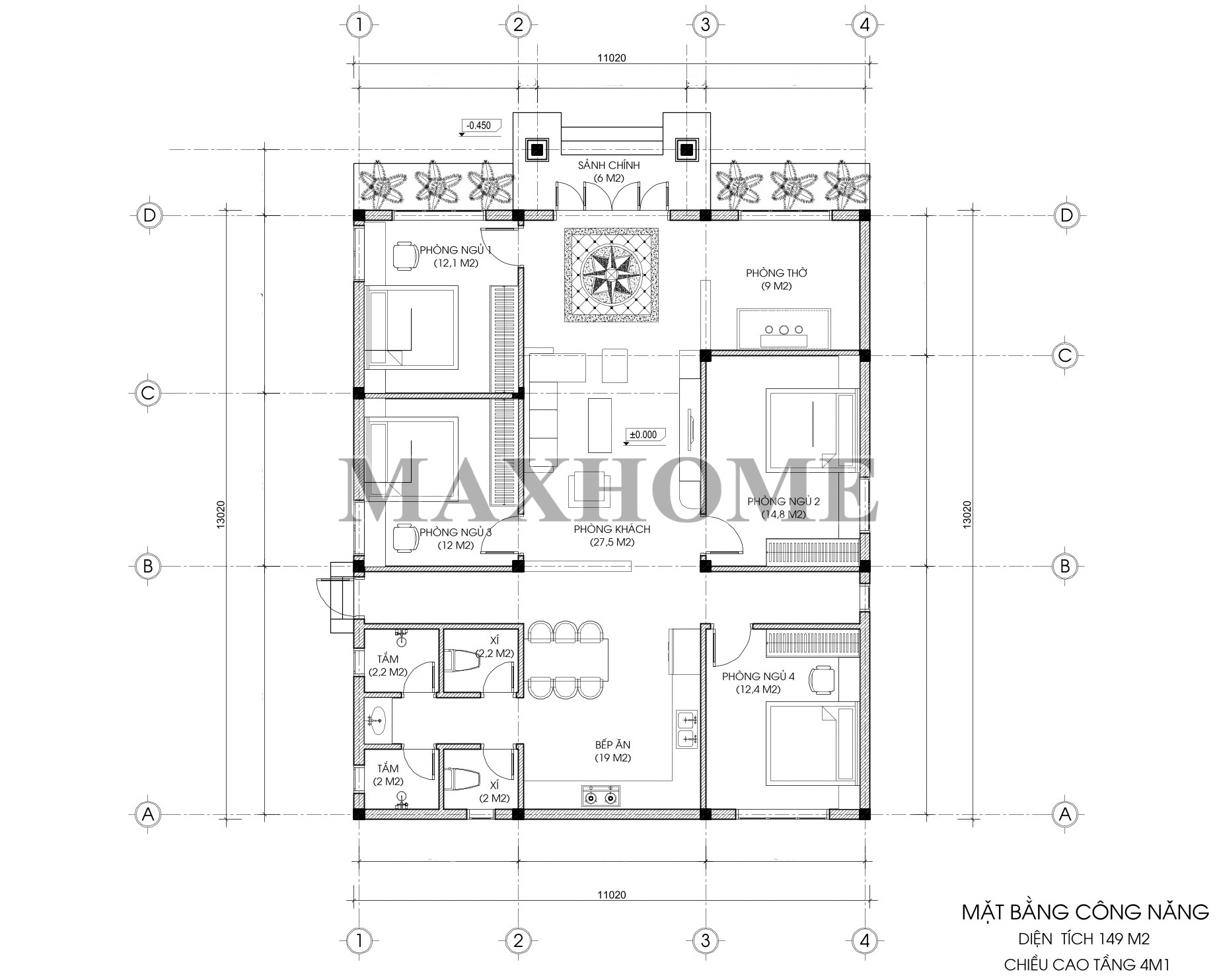 Mẫu thiết kế nhà cấp 4 mái Nhật bền, đẹp, phù hợp mọi gia đình