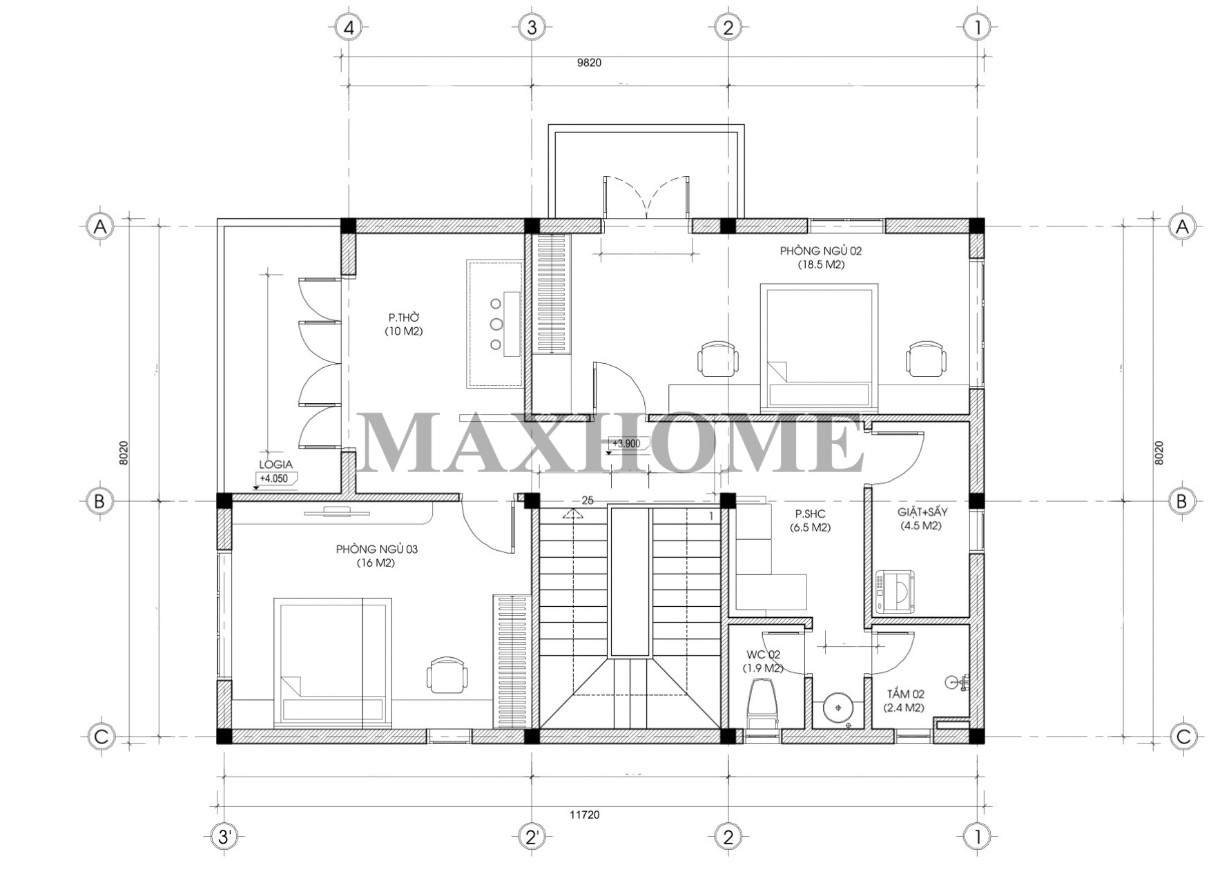 Mê mẩn ngoại thất tuyệt đẹp của mẫu nhà vườn 2 tầng mái Nhật | MH47130
