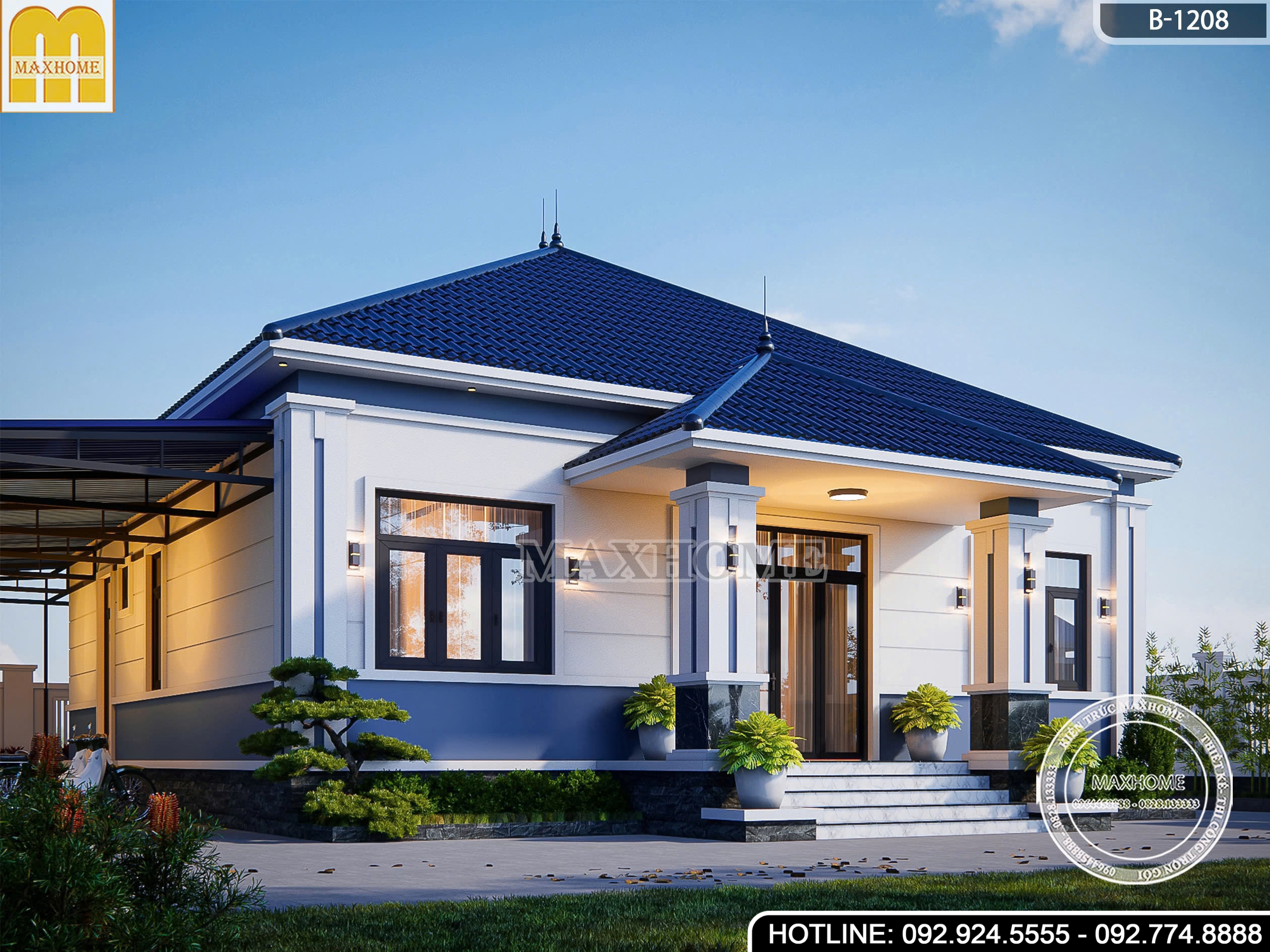 Nhanh tay sở hữu mẫu thiết kế cấp 4 mái Nhật siêu rẻ | MH47079