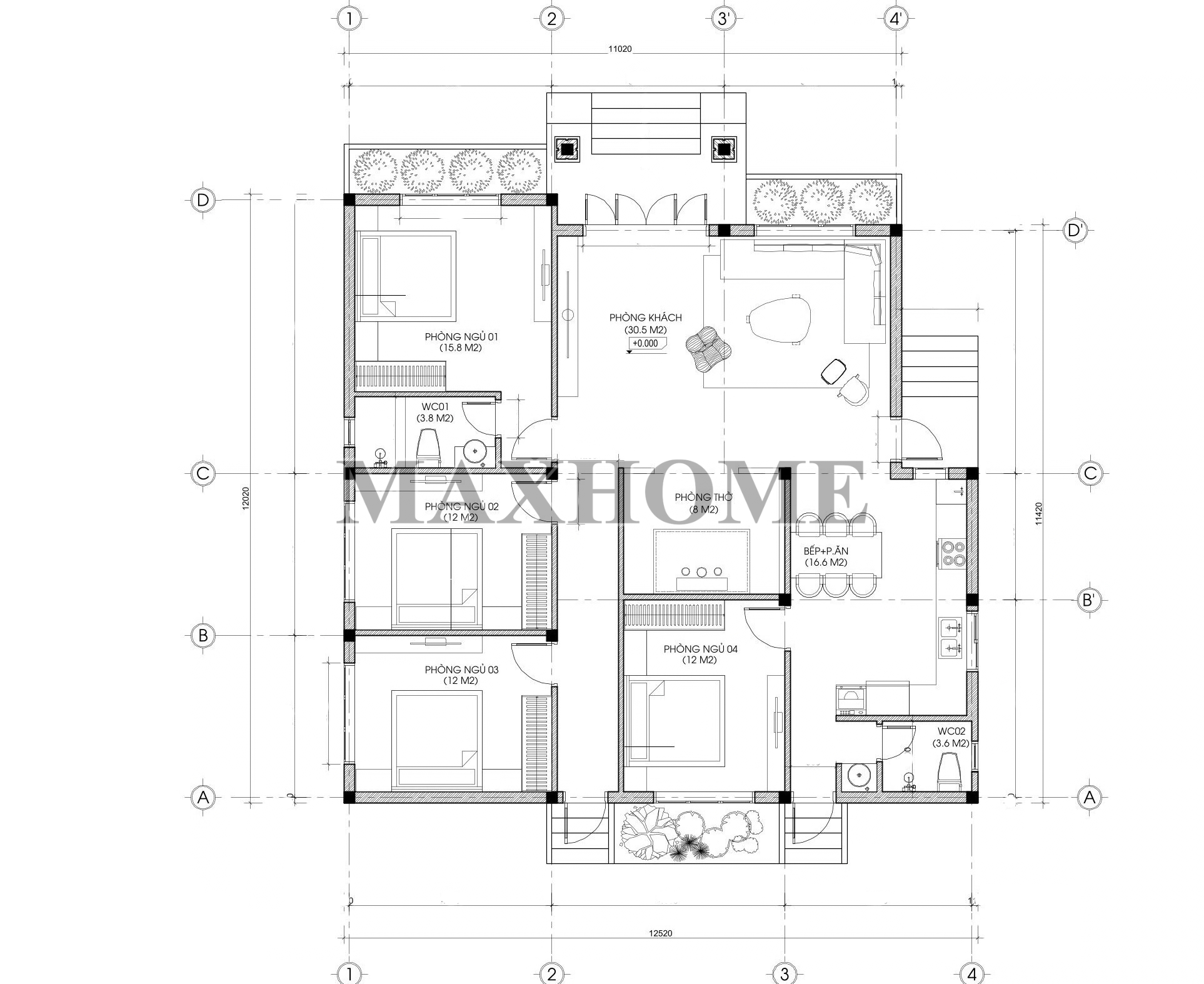 Tham khảo mẫu nhà vườn mái Nhật Tân cổ siêu đẹp | MH47188