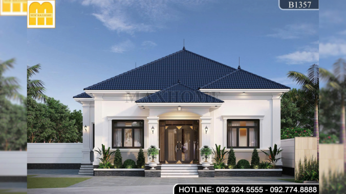 Tham khảo mẫu nhà vườn mái Nhật Tân cổ siêu đẹp | MH47188