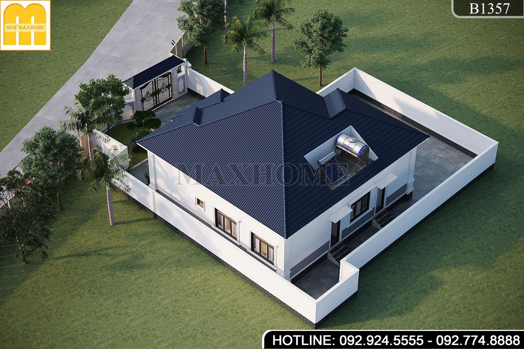 Tham khảo mẫu nhà vườn mái Nhật Tân cổ siêu đẹp | MH47188