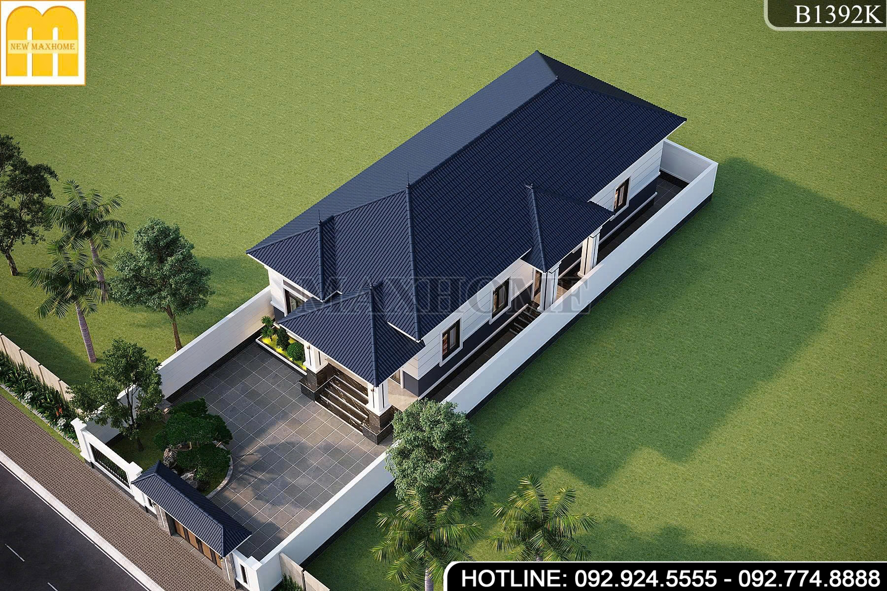 Thiết kế mẫu cấp 4 mái Nhật bền, đẹp, tiết kiệm chi phí | MH47221