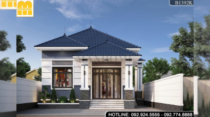 Thiết kế mẫu cấp 4 mái Nhật bền, đẹp, tiết kiệm chi phí | MH47221