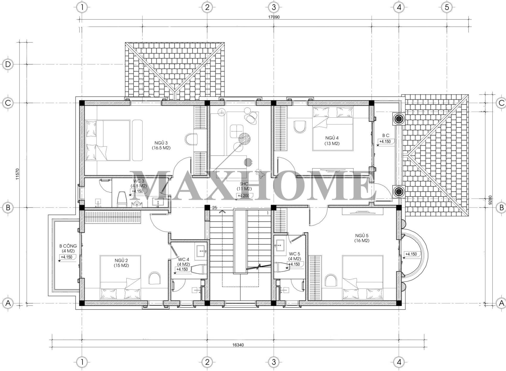 Thiết kế mái Nhật 2 tầng đẳng cấp, sang trọng, được săn đón 2026 | MH47166