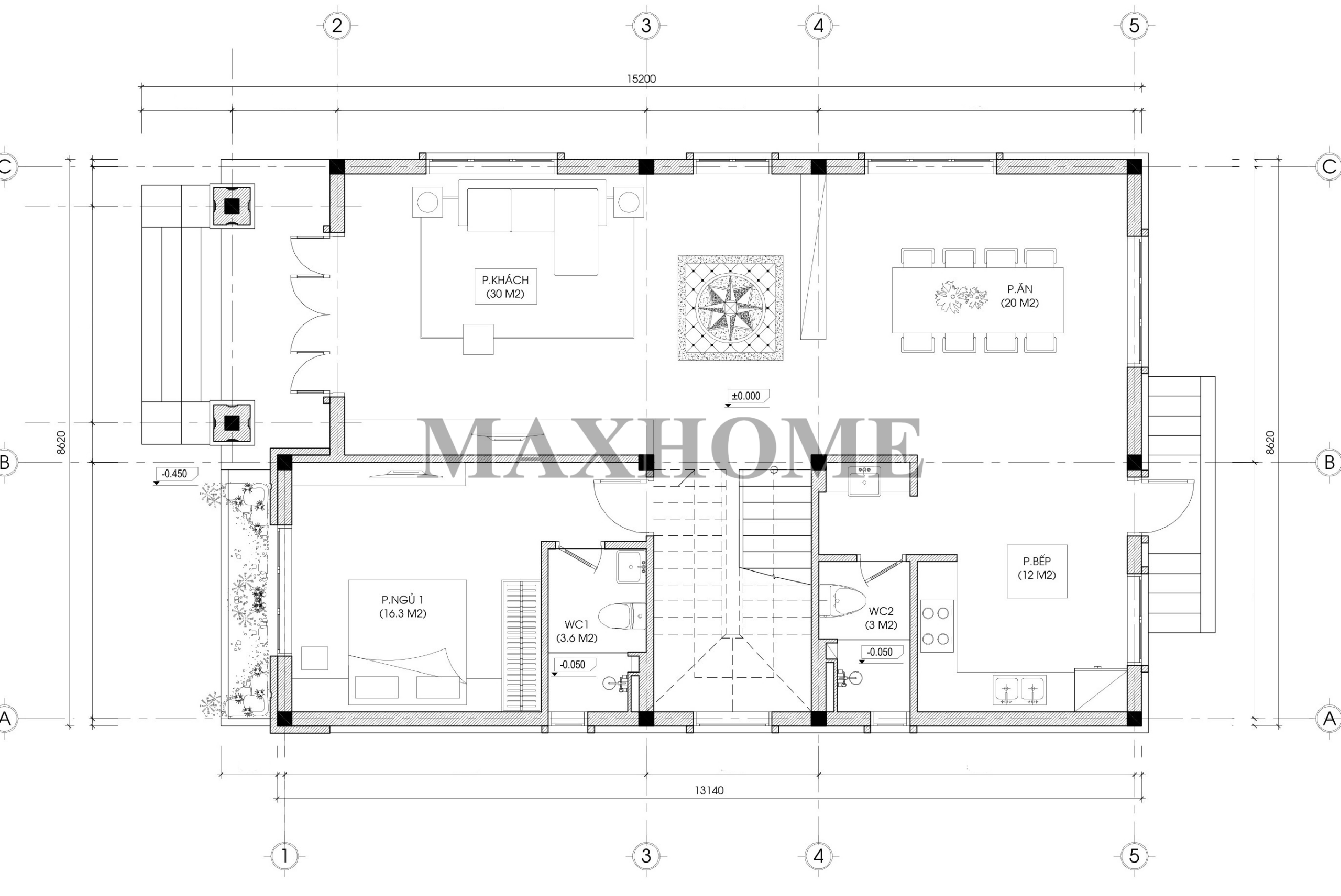 Thiết kế mẫu nhà 2 tầng mái Nhật hiện đại, sang trọng, khó rời mắt | MH04076