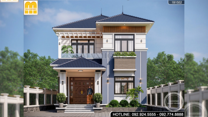 Thiết kế mẫu nhà 2 tầng mái Nhật hiện đại, sang trọng, khó rời mắt | MH04076